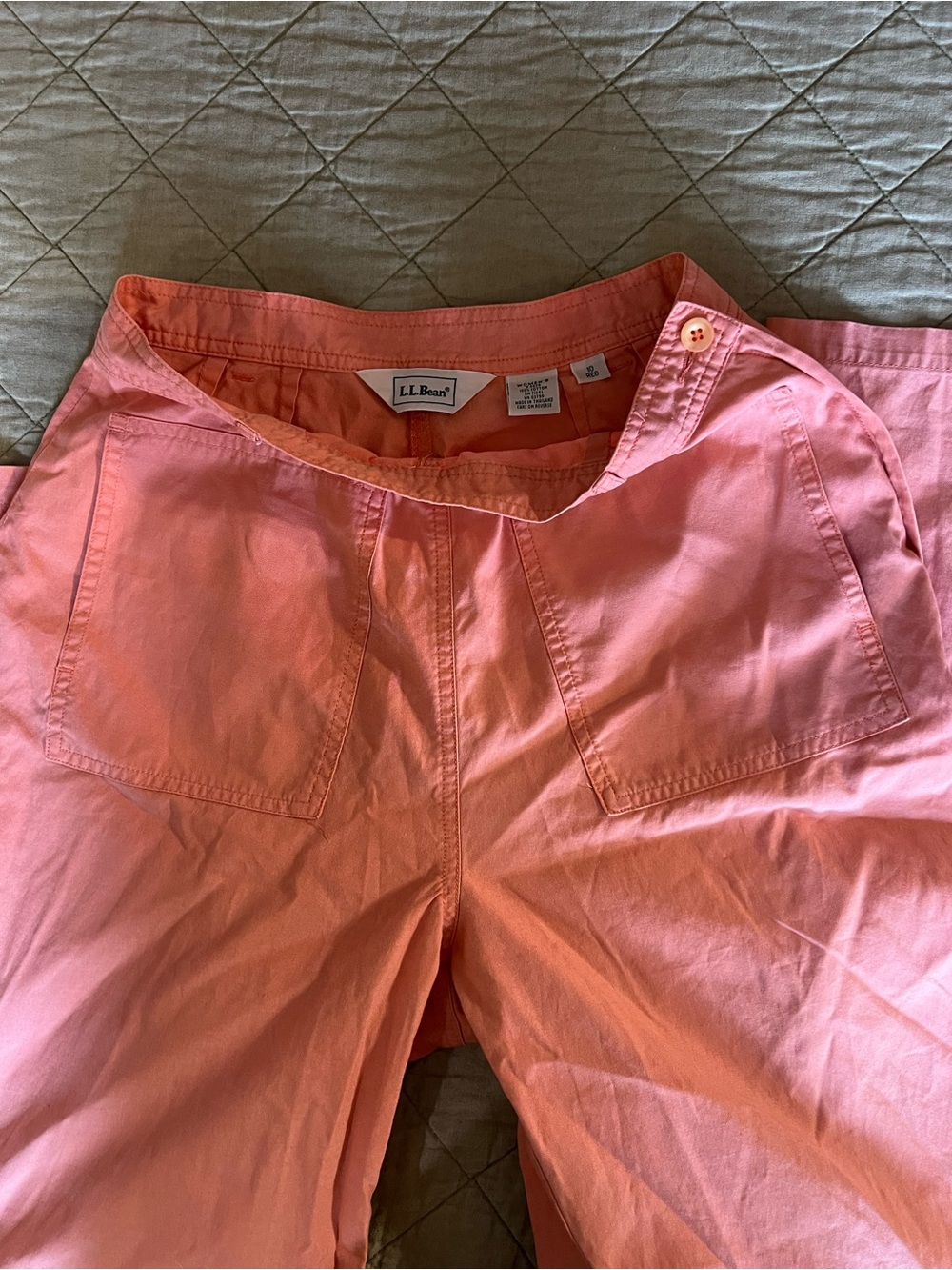 L.L. Bean Women's Coral Pink Cotton Pants
